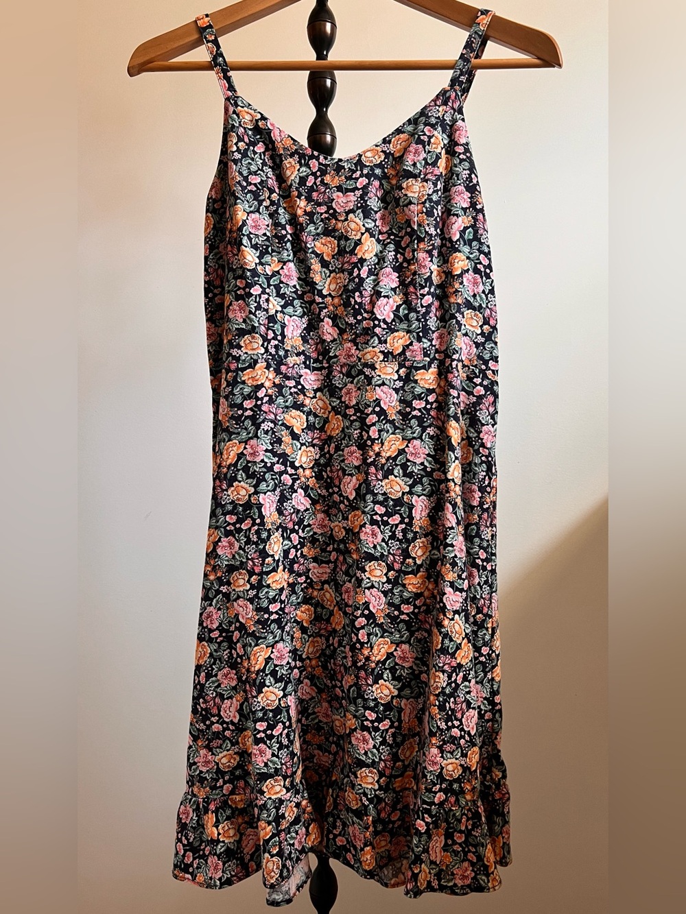 Old Navy Pink & Orange Floral Print Dress